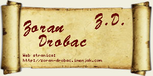 Zoran Drobac vizit kartica